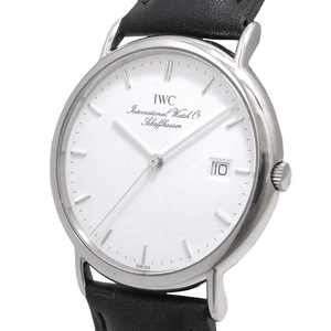 IWC Portofino мужской кварц QZ IW333106 Date белый циферблат IWC portfino