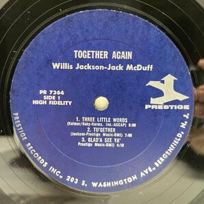 美再生!! MONO VANGELDER刻印 紺ラベ USオリジナル WILLIS JACKSON With JACK MCDUFF Together Again ('65 Prestige) コテコテソウルジャズの画像3