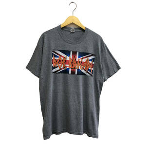 【980円スタート】USA 古着 半袖 Tシャツ デフレパード ロックブリッジ バンドT ロックT グレー 古着卸 激安 BA0884