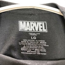 【980円スタート】USA 古着 半袖 Tシャツ MARVEL マーベル デッドプール ロゴ メンズL ブラック 黒 古着卸 激安 BA0980_画像5