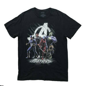 【980円スタート】 USA 古着 半袖 Tシャツ マーベル 映画 アベンジャーズ ENDGAME Tシャツ メンズL MARVEL アメコミ BA1354