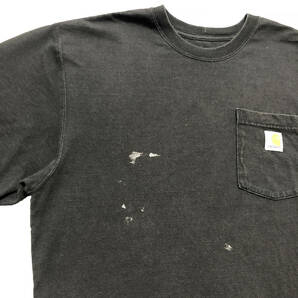 【980円スタート】USA 古着 半袖 Tシャツ carhartt カーハート ブラック シンプル ワーク メンズS 古着卸 BA1371の画像5