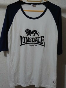 オフィシャル 古着 ユーズド ラグラン Tシャツ LONSDALE ロンズデール