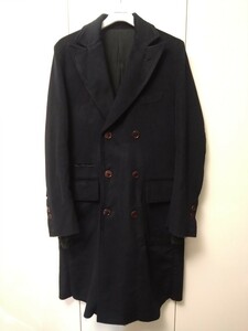 TAKAHIRO MIYASHITA The Soloist　semi chesterfield coat ネイビー　46