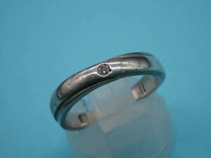 【593】13号 0.02ct ダイヤモンド シルバー courreges リング silver クレージュ 指輪 TIA