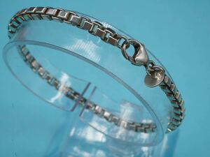 【403】Tiffany&co ティファニー SILVER シルバー 925 ベネチアン チェーン ブレスレット 長さ約19cm TIA