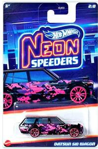 【新品】ホットウィールNEON SPEEDERSネオンスピーダーズ アーバン・カモ DATSUN510WAGONダットサンブルーバード510ワゴンHOTWHEELS