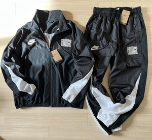 NIKE■ナイキ ウインドブレーカー〔L〕上下セット ジャケット パンツ ナイロン FORCE 23'秋冬 セットアップ 黒 ブラック 白 正規品