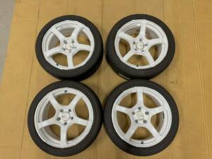 YOKOHAMA ヨコハマ ADVAN アドバン TC-4 ホワイト 17インチ 8J +38 114.3 235/40R17 2023年 REVSPEC RS02