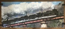 KK-6738 ■送料込■ 蒸気機関車 SL 鉄道 列車 線路 機関車 ポスター 印刷物 レトロ アンティーク/くMAら_画像1