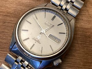 TT-1774■送料込■ SEIKO セイコー Silver Wave メンズ アナログ クオーツ 防水 腕時計 時計 7546-8010 86g●動作品/くGOら