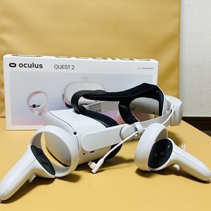 動作品 Meta Quest 2 Oculus Quest 2 64GB VRヘッドセット 動作品 社外バッテリーバンド付属