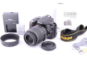 [極上美品, 3340回] Nikon D3300 Digital SLR Camera Body w/18-55mm Lens kit ニコン デジタル 一眼レフ カメラ レンズ キット NL-00297