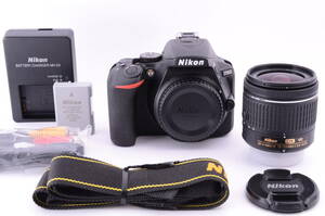 [新品同様, 109回] Nikon D5600 Digital DSLR Camera Lens Kit w/AF-P18-55mm ニコン デジタル 一眼レフ カメラ レンズ キット NB-00310