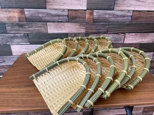 IH38】竹籠風ざる 竹かご 天ぷらカゴ　古道具 業務用　古民具 和食　和食器　樹脂製　10個セット