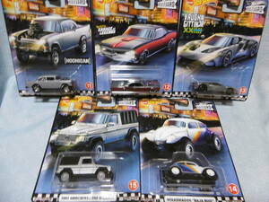 未開封未使用品 ホットウィールト プレミアム 全5種セット '55 CHEVY , '66 PONTIAC , FORD GT , VOLKSWAGEN , 1991 MERCEDES-BENZ