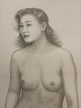 「真作」八島義郎「日本の娘」人物画 版画 97/150 額装 サイン入り_画像3