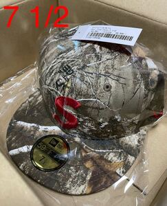 Supreme Gold Cross S Logo New Era RealTree Camo 7 1/2