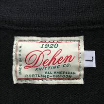 希少◎Langlitz Leathers x Dehen ハーフジップニット L 別注 ブラック 黒 ラングリッツレザー　デーヘン MADE IN USA アメリカ製_画像3