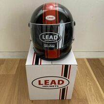 未使用◎LEAD工業 フルフェイスヘルメット 火の玉カラー XL(61〜62cm) Z900RS RX-300R リード　旧車にも　kawasaki 200個限定品_画像1