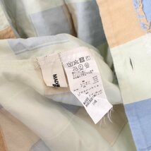 ZUCCA ズッカ シャツ 日本製 ブルー、ベージュ、白などパステルカラーの切り替え M （w-6420122）_画像4
