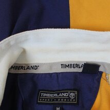 ティンバーランド 90s ラガーシャツ イスラエル製 黄色×パープルのスプリットカラー M （w-1420205）_画像9