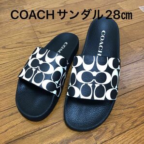 【新品未使用】コーチ サンダル　COACH sandal スライド・シグネチャー キャンパスサイズ10 28㎝CP811 L77