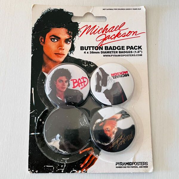 マイケルジャクソン　 Michael Jackson BAD 缶バッジ　3点セット　 レア　レトロ