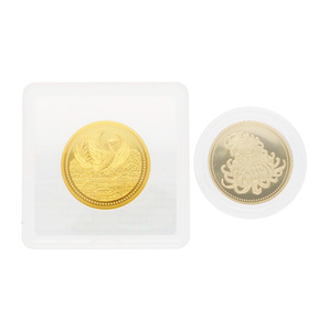 天皇陛下御在位20年記念貨幣 1万円金貨幣 500円ニッケル黄銅貨幣プルーフ貨幣セット 平成21年 記念コイン K24ゴールド 中古 美品の画像1