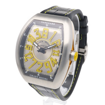 フランクミュラー ヴァンガード クレイジーアワーズ 腕時計 時計 ステンレススチール V45CH 自動巻き メンズ 1年保証 FRANCK MULLER 中古_画像3