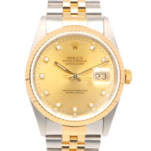 ロレックス デイトジャスト オイスターパーペチュアル 腕時計 時計 ステンレススチール 16233G 自動巻き メンズ 1年保証 ROLEX 中古 美品_画像1