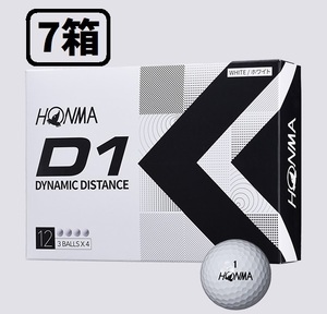 【7箱/送料無料】 ホンマ HONMA D1 2022年モデル ホワイト 白 BT2201 7ダース ローナンバー ゴルフボール 公式球
