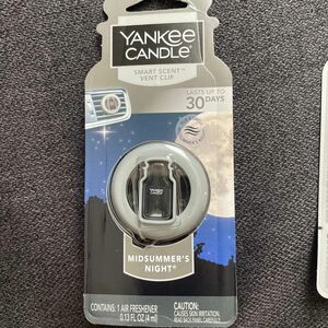 Yankee candle MIDSUMMERS NIGHT芳香剤 車 カーフレグランス クリップエアコン吹き出し口ディフューザー