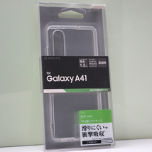 ギャラクシー Galaxy A41 (docomo SC-41A, au SCV48) 用 ラスタバナナ TPU ソフトケース 滑りにくい 衝撃吸収 クリア 透明 訳あり 未開封_画像1