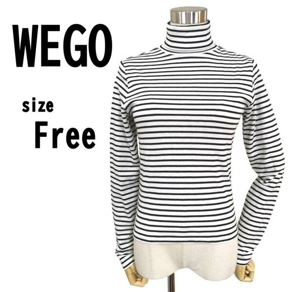 【F】WEGO ウィゴー レディース ボーダー トップス ホワイト/ブラック