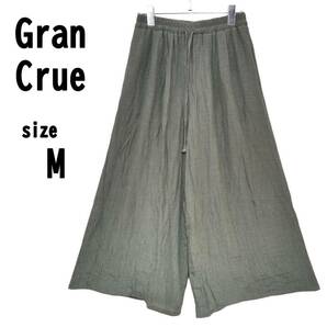 【M】Gran Crue グランクルー レディース 薄手 パンツ ワイド幅