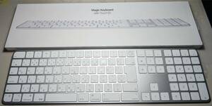 【美品】Appleシリコン搭載Macモデル用Touch ID搭載Magic Keyboard（テンキー付き）- JIS - ホワイトキー