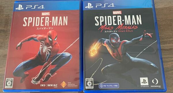 スパイダーマン1とマイルズ・モラレスのセットです。