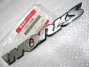 ★希少 ワークス works スズキ アルト ワークス HA11S HA21S HA22S SUZUKI 新品 77831-73G40 ロゴ シルバーエンブレム 1点 旧車