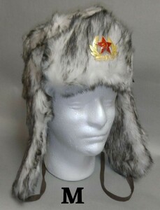 ロシア軍 防寒帽 ウシャンカ 白 M
