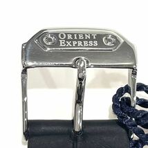 未使用 ORIENT EXPRESS オリエント エクスプレス メンズ クォーツ 腕時計 OB-8027 デイト SS 革バンド 白文字盤 箱付き 送料無料_画像9