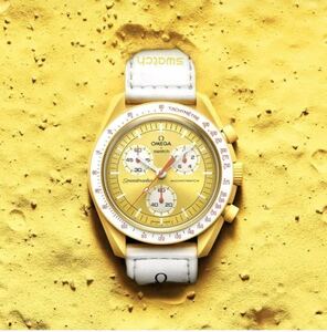 未使用 OMEGA×Swatch オメガ×スウォッチ スピードマスター THE SUN 太陽 SO33J100 クォーツ 腕時計 セラミック 箱保付き 送料無料