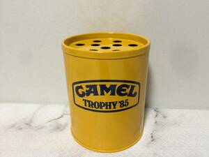 昭和レトロ　80年代　キャメル　缶　灰皿　ペンスタンド　1985年　たばこ　ノベルティ　非売品　CAMEL　TROPHY 85　未使用　レア　 　A1