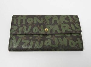 LOUIS VUITTON ルイヴィトン グラフィティ 財布 ウォレット カーキ フランス製 b7779