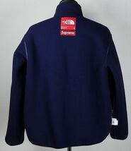 21AW SUPREME THE NORTH FACE Bleached Denim Print Fleece Jacket フリース ジャケット NA52100I SIZE Medium b6602_画像6