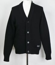 20AW PRADA プラダ ロゴパッチ カシミヤ ニット カーディガン 46 UMG053 cashmere cardigan logo patch black b7680_画像1