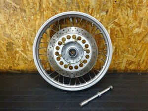 【240203】SR400(RH01J)■ フロントホイール 18×1.85 ブレーキディスク フロントアクスルシャフト