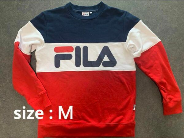 FILA フィラ トレーナー スウェット Mサイズ 