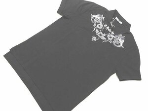  beautiful goods A57 GIVENCHY Givenchy men's polo-shirt with short sleeves black * M. origin ta toe print tops Vkto00/6B