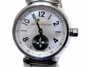 LOUIS VUITTON ルイヴィトン ■ レディース腕時計 タンブール ラブリーカップ Q12MO クォーツ シェル文字盤 ダイヤ □6B ニニ100